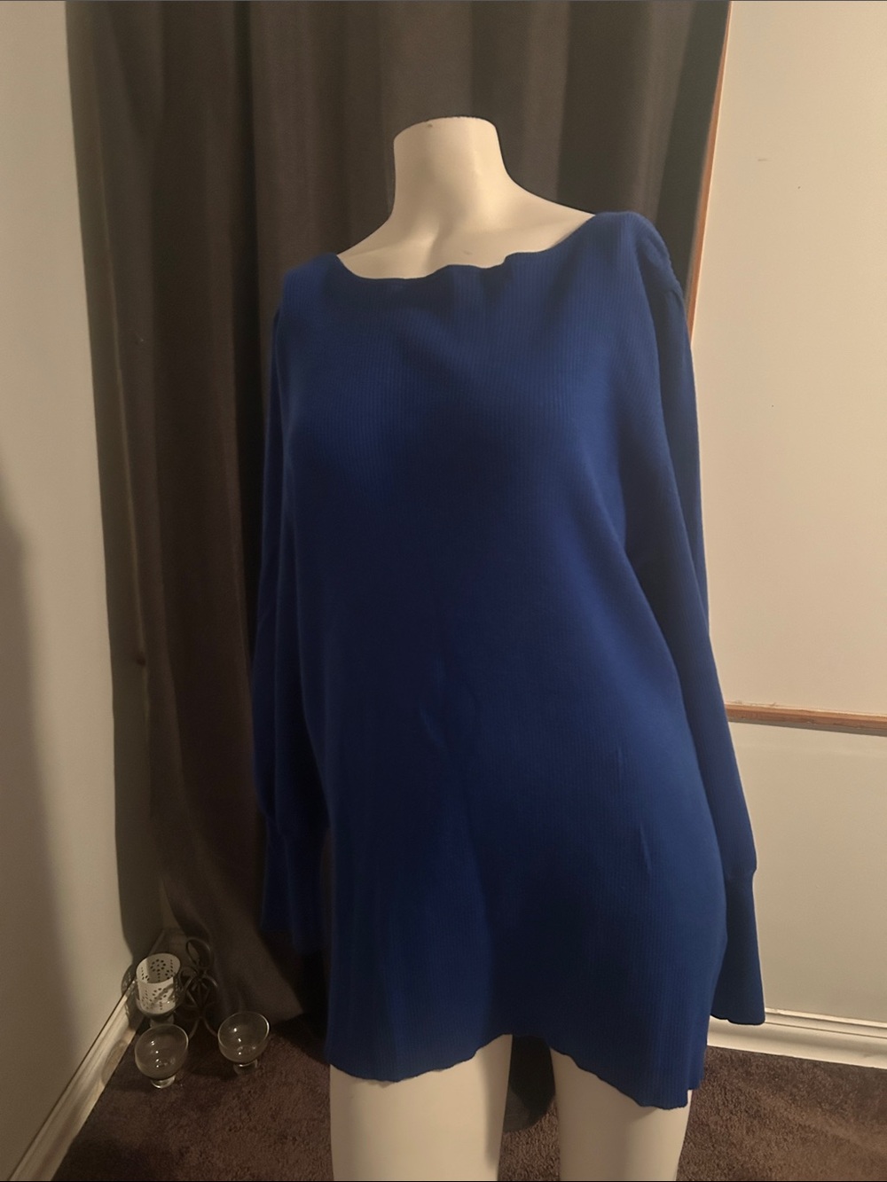 Lauren Ralph Lauren Blue Women's Ribbed Knit Sweater